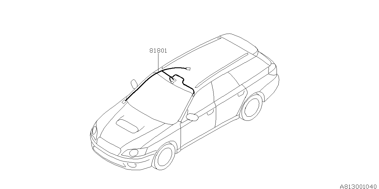 Subaru 81801AG45B Cord Roof RH