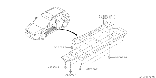 2013 Subaru XV Crosstrek Under Cover & Exhaust Cover Diagram 4