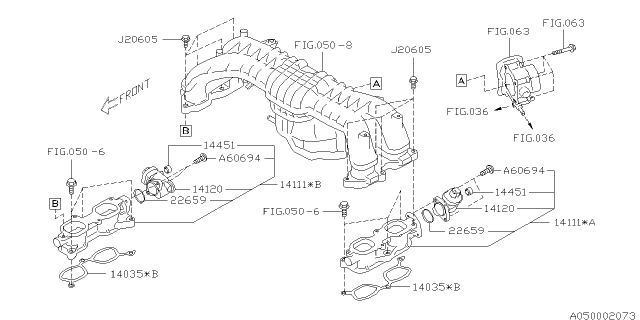 2013 Subaru XV Crosstrek Intake Manifold Diagram 10