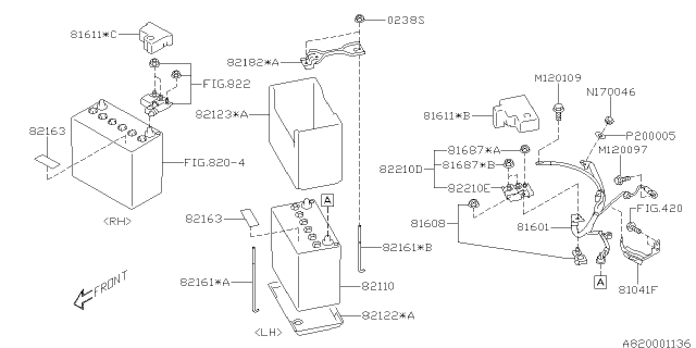 2014 Subaru XV Crosstrek Rod Diagram for 82161AG011
