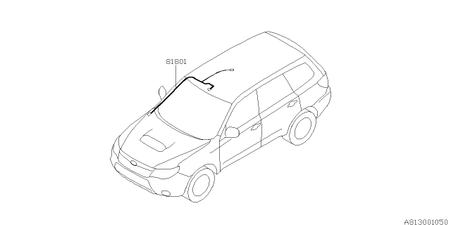 2010 Subaru Forester Cord - Roof Diagram