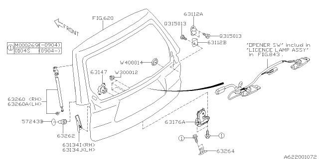 2013 Subaru Forester Back Door Parts Diagram