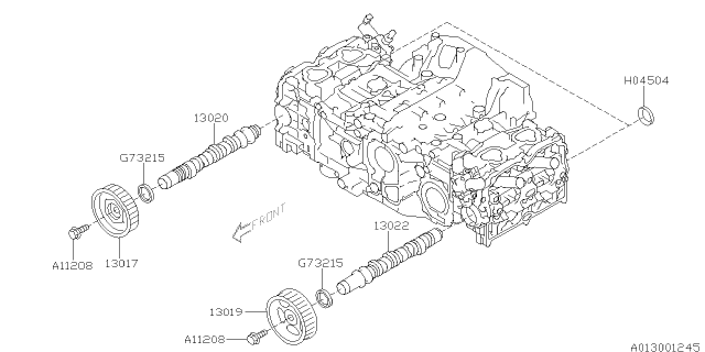 2010 Subaru Forester Camshaft & Timing Belt Diagram 2