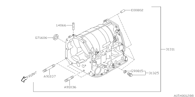 2011 Subaru Forester Automatic Transmission Case Diagram 3