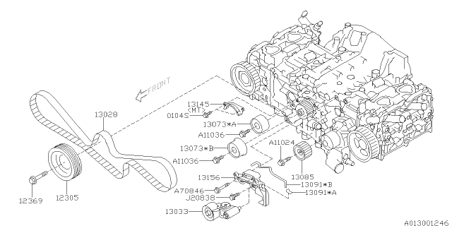 2011 Subaru Forester Camshaft & Timing Belt Diagram 5