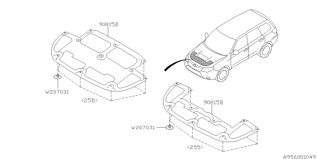 2010 Subaru Forester Hood Insulator Diagram 2