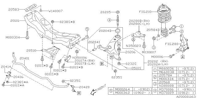 2010 Subaru Forester Front Suspension Diagram 1