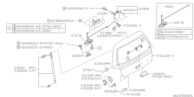 1998 Subaru Forester Back Door Parts Diagram