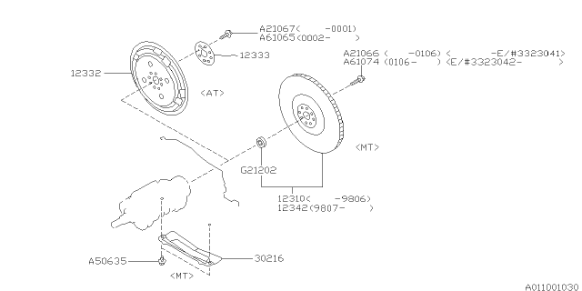 2001 Subaru Forester Flywheel Diagram
