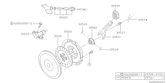 1999 Subaru Forester Manual Transmission Clutch Diagram