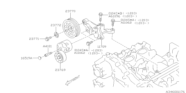 2012 Subaru Impreza Power Steering System Diagram 1