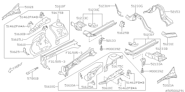 2012 Subaru Impreza Body Panel Diagram 8