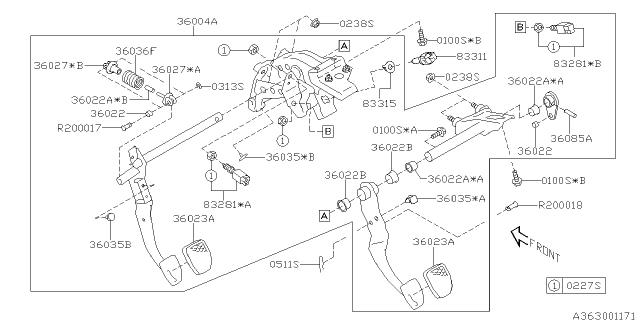 2012 Subaru Impreza Pedal System Diagram 2