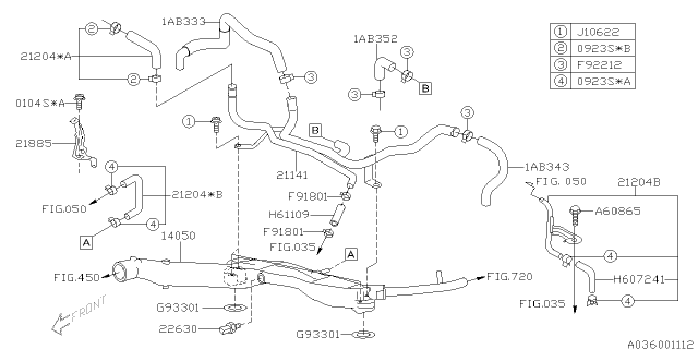 2004 Subaru Legacy Sensor Assembly Temperature Diagram for 22630AA11A