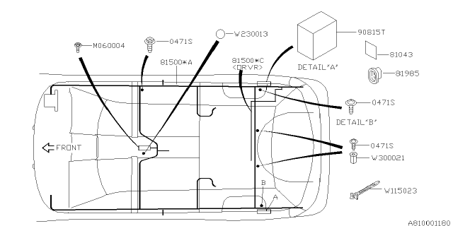 2001 Subaru Outback Wiring Harness - Main Diagram 1