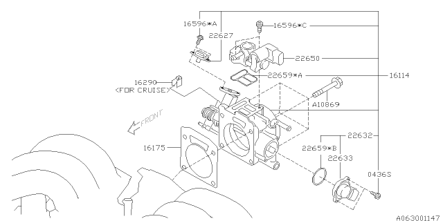 2001 Subaru Outback Throttle Chamber Diagram 3