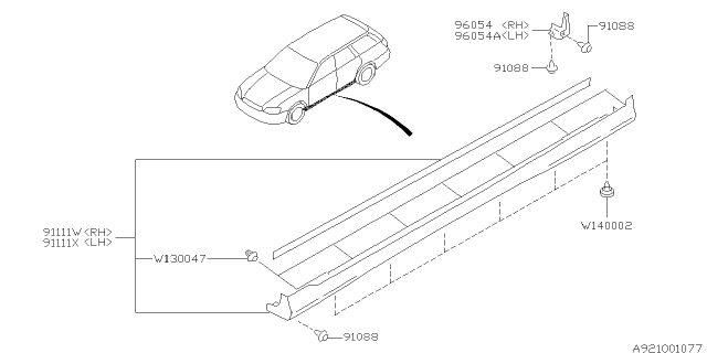 2001 Subaru Outback Spoiler Diagram