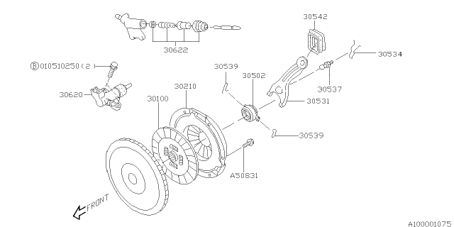 2001 Subaru Outback Manual Transmission Clutch Diagram