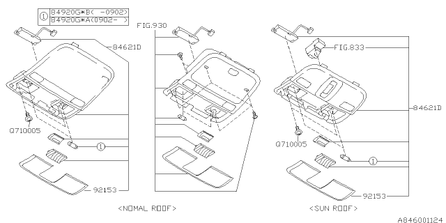 2007 Subaru Outback Lamp Assembly Map Diagram for 84621AG42A