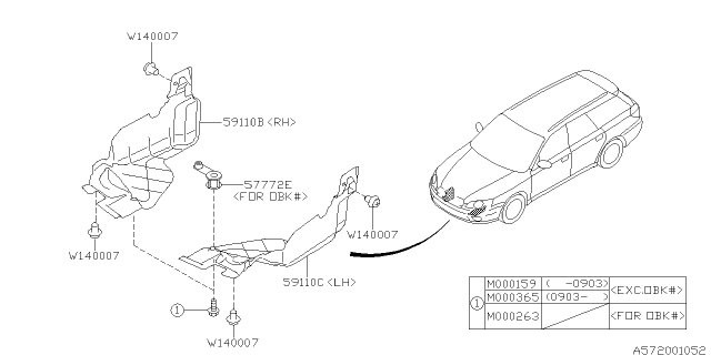 2009 Subaru Legacy Under Cover & Exhaust Cover Diagram 2