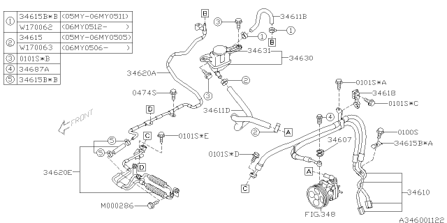 2007 Subaru Outback Power Steering System Diagram 2