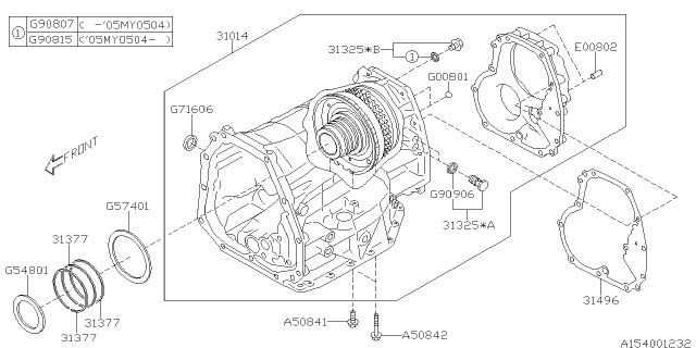 2005 Subaru Outback Automatic Transmission Case Diagram 9