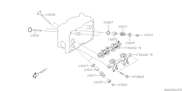 2005 Subaru Outback Valve Mechanism Diagram 3