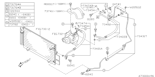 2009 Subaru Legacy Air Conditioner System Diagram 2