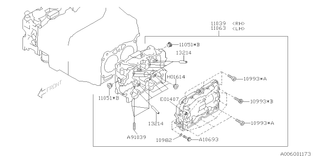 2009 Subaru Legacy Cylinder Head Diagram 1