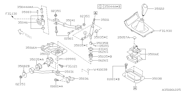 2005 Subaru Outback Manual Gear Shift System Diagram