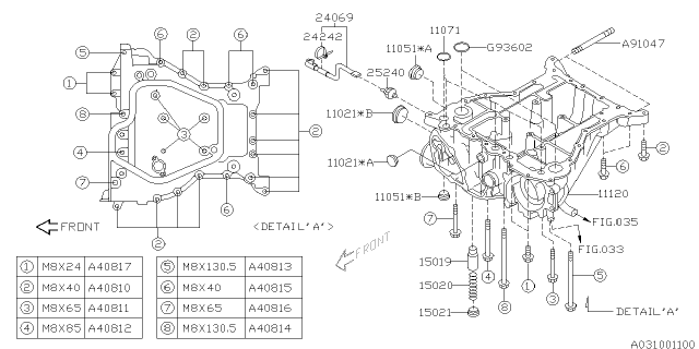 2005 Subaru Legacy Bolt-Socket Diagram for 800408140