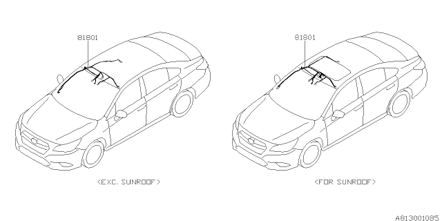 2016 Subaru Outback Cord - Roof Diagram