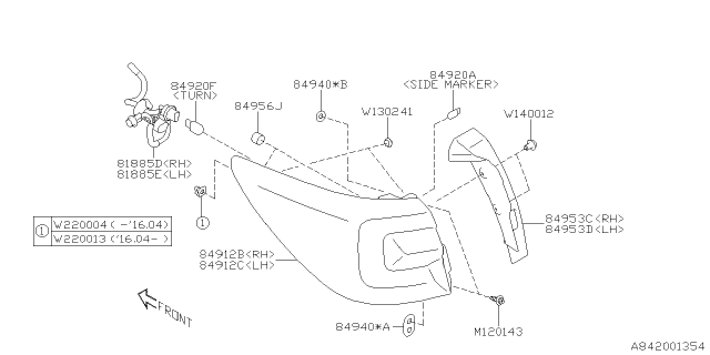 2017 Subaru Outback Cord Assembly Diagram for 84981AL08A