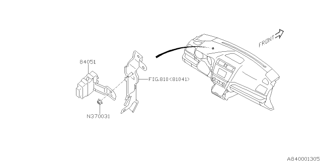 2016 Subaru Legacy ECU Assembly Head Lp SRF Diagram for 84051AL080