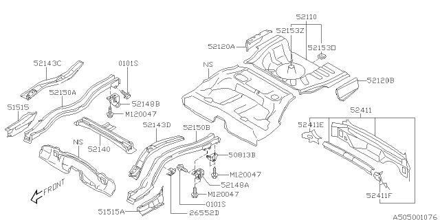 2005 Subaru Forester Body Panel Diagram 3
