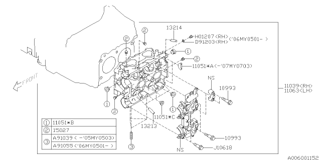 2008 Subaru Forester Cylinder Head Diagram 2