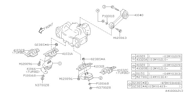 2008 Subaru Forester Engine Mounting Diagram 1