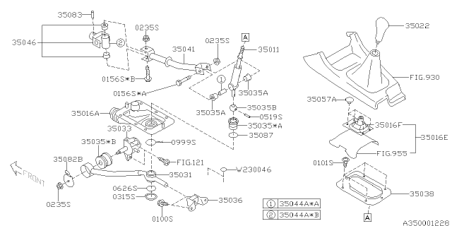 2004 Subaru Forester Manual Gear Shift System Diagram 2