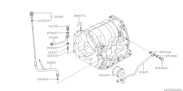 2003 Subaru Forester Automatic Transmission Case Diagram 1