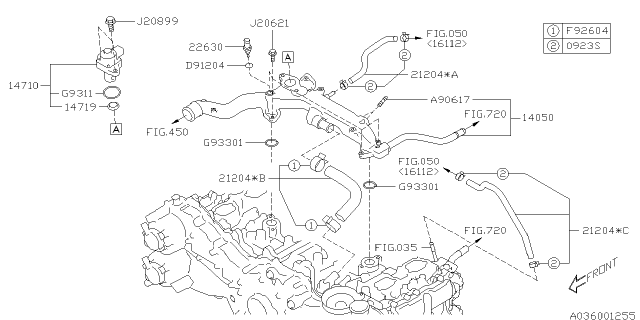 2013 Subaru Outback Sensor Assembly Temperature Diagram for 22630KA140