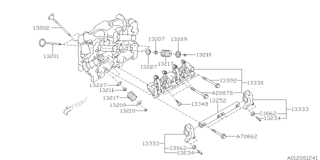 2012 Subaru Outback Seal Intake Valve Diagram for 13207AA110