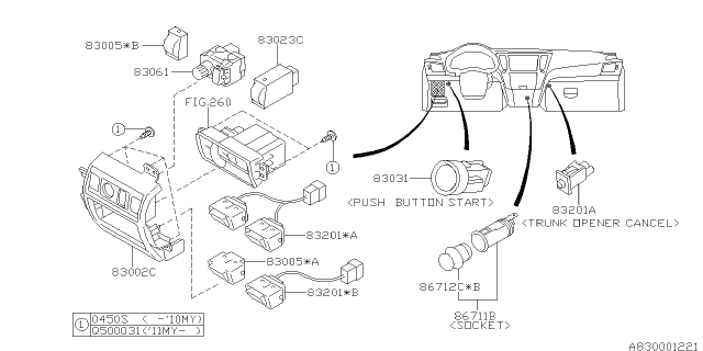 2014 Subaru Outback Socket Assembly U4 Diagram for 86711KG000OE