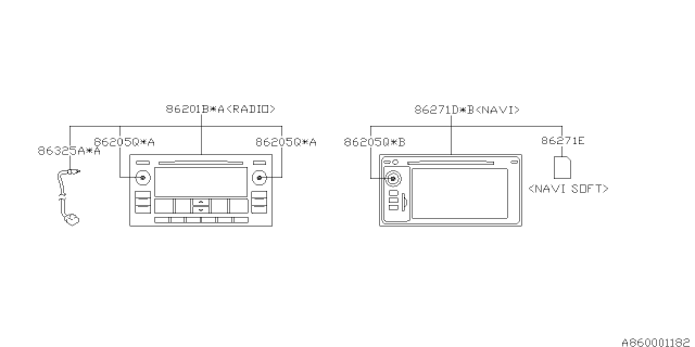 2014 Subaru Forester Audio Parts - Radio Diagram 1