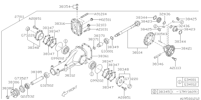 2014 Subaru Forester Differential - Individual Diagram 1
