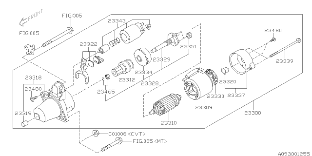 2017 Subaru Forester Motor Assembly Starter Diagram for 23300AA573