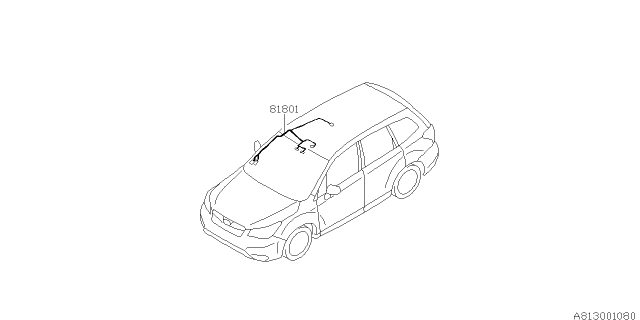 2015 Subaru Forester Cord Roof Right Diagram for 81801SG200