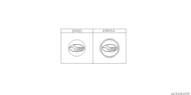 2016 Subaru Forester Wheel Cap Diagram