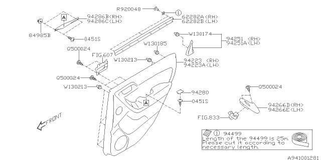 2016 Subaru Forester Door Trim Diagram 2