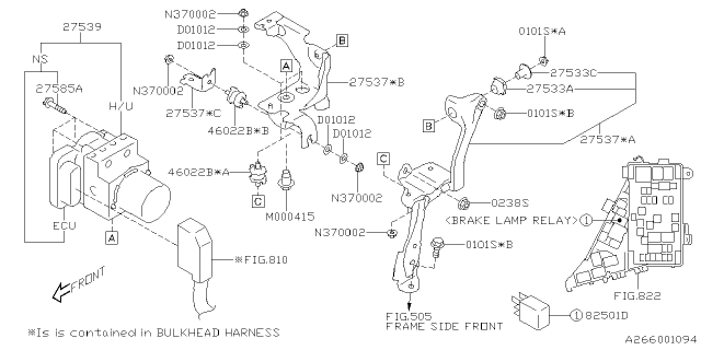2018 Subaru Forester Relay Assembly Diagram for 82501TC000