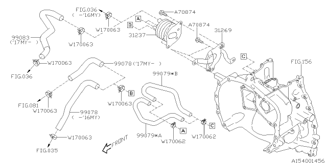 2015 Subaru Forester Automatic Transmission Case Diagram 1
